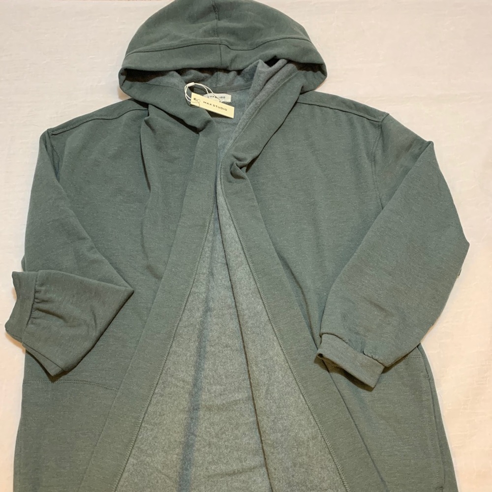 Max Studio hooded long sleeve cardigan